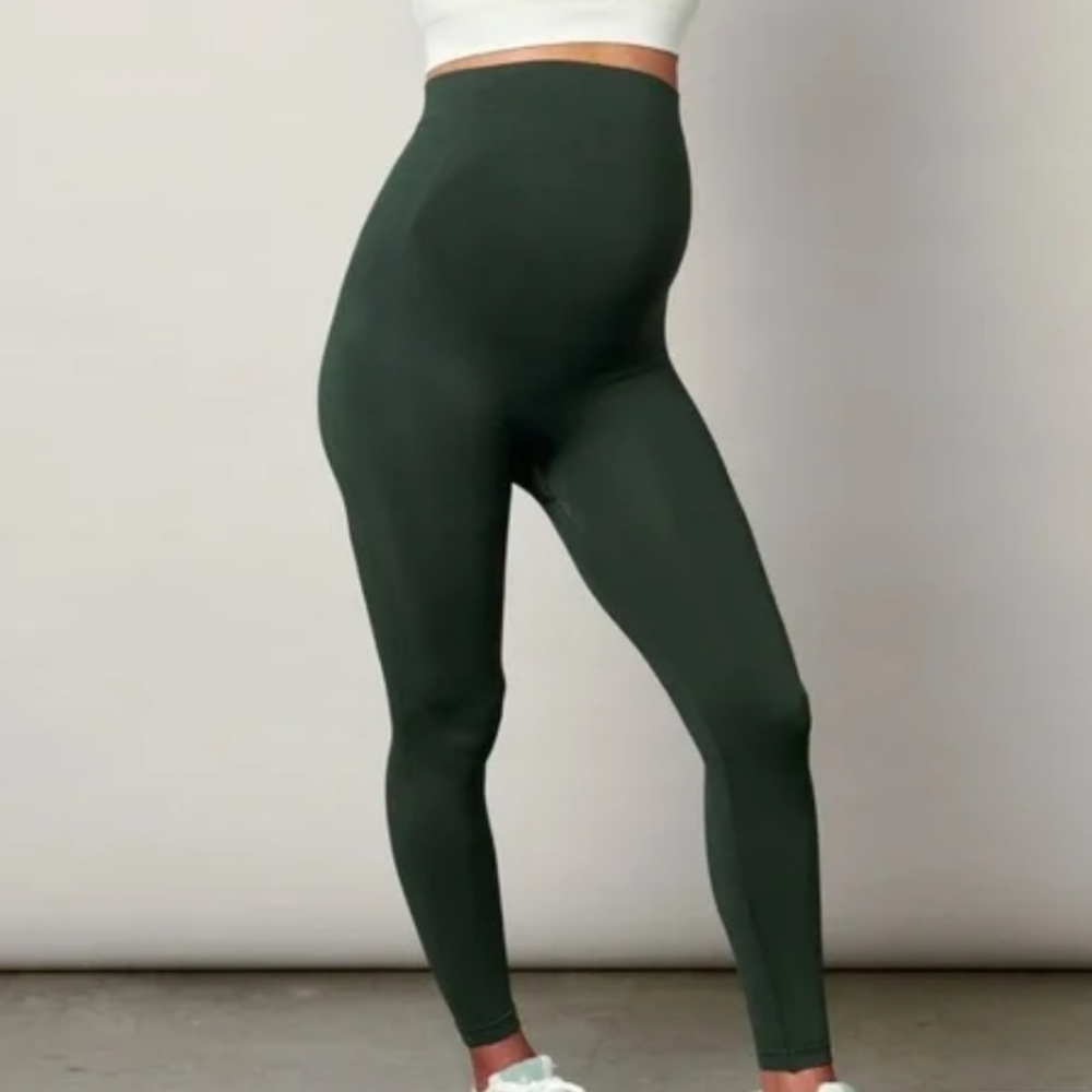 Blanqi Everyday Maternity Belly Rise Semi Cropped Leggings